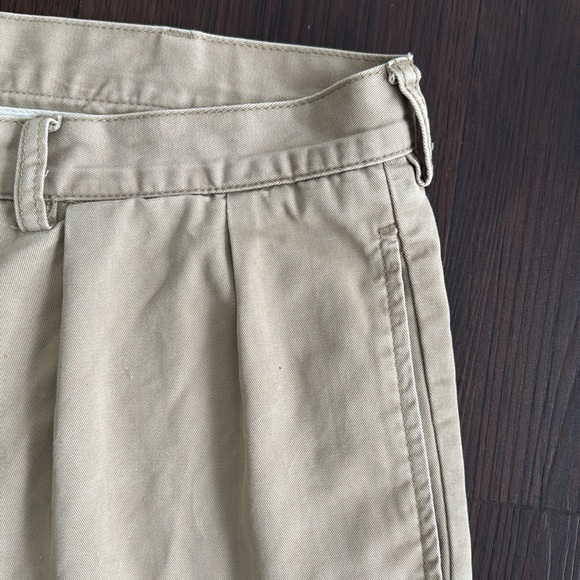 POLO RALPH LAUREN TYLER SHORTS MENS TAN KHAKI COTTON CHINO PLEATS - Picture 3 of 6